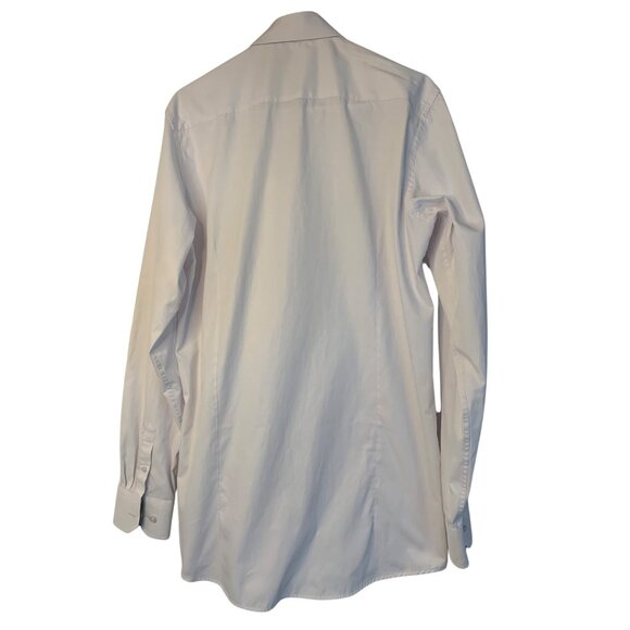 Vitarelli Mens White Dress Shirt 16.5 L Spread Collar Trim Fit Italy RN10518 - Picture 7 of 9